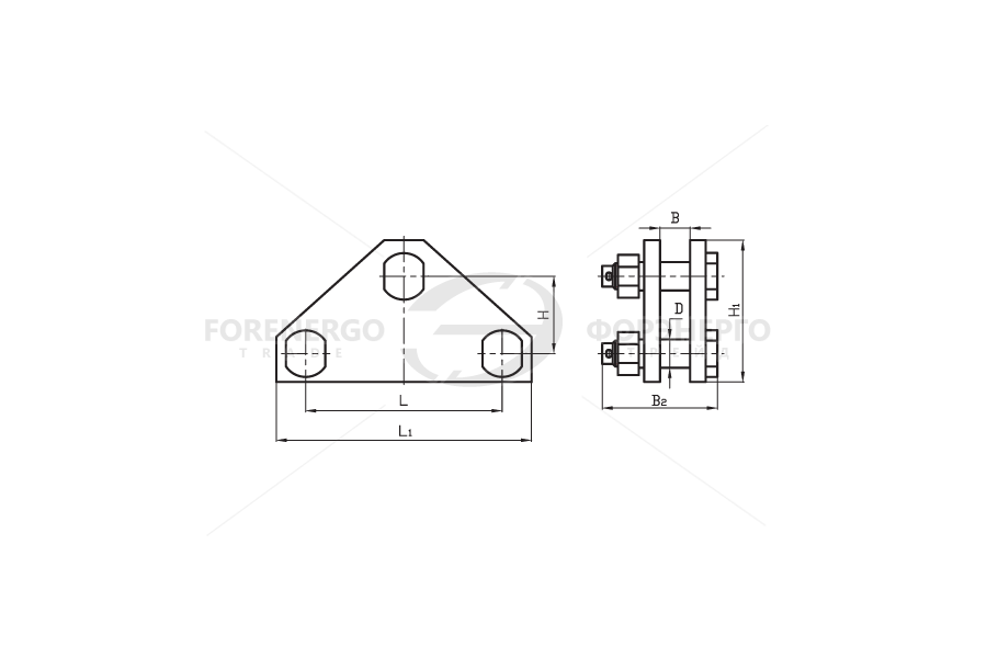Коромысло двухцепное двухреберное 2КД-7-1С