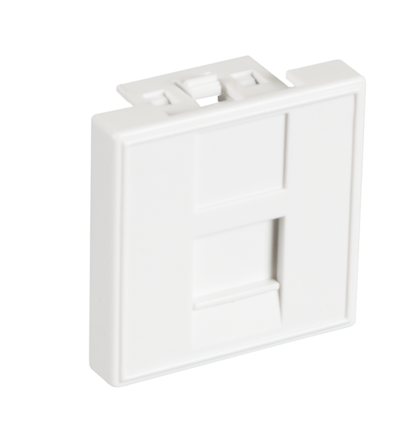 Вставка Netlan типа Mosaic 45x45 мм, 1 порт, под модули-вставки типа Keystone, белая, 10 шт.